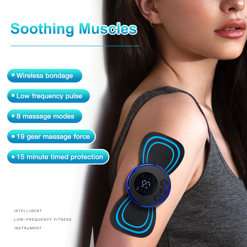 4X Portable Mini Electric Neck Back Massager Cervical Massage Remote Control US
