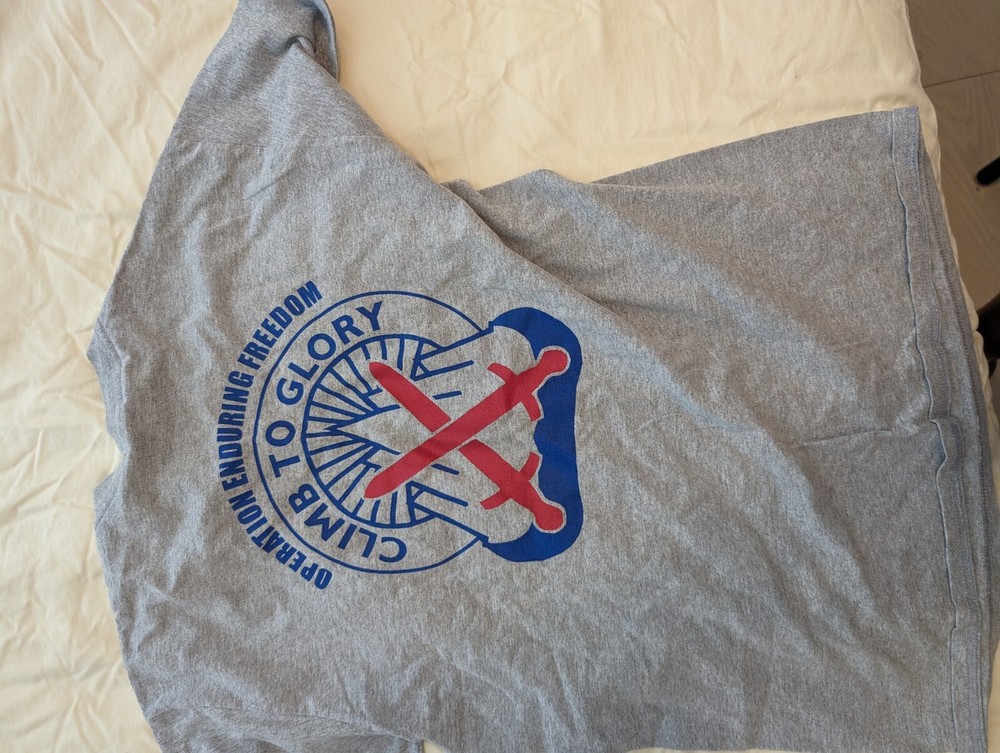 10 Mountain Devision Army Issue Tshirt , Afghanistan Op. Enduring Freedom
