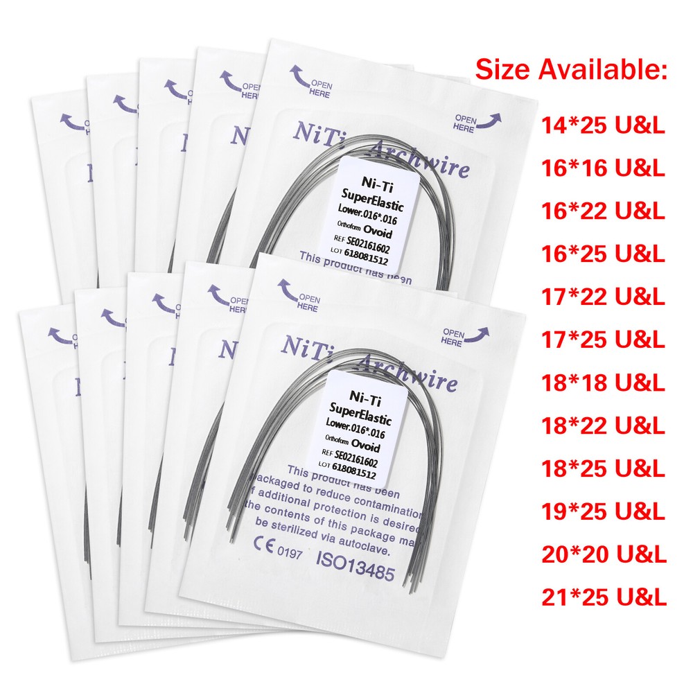Dental Orthodontic Niti Rectangular Arch Wire Super Elastic Arch Wires