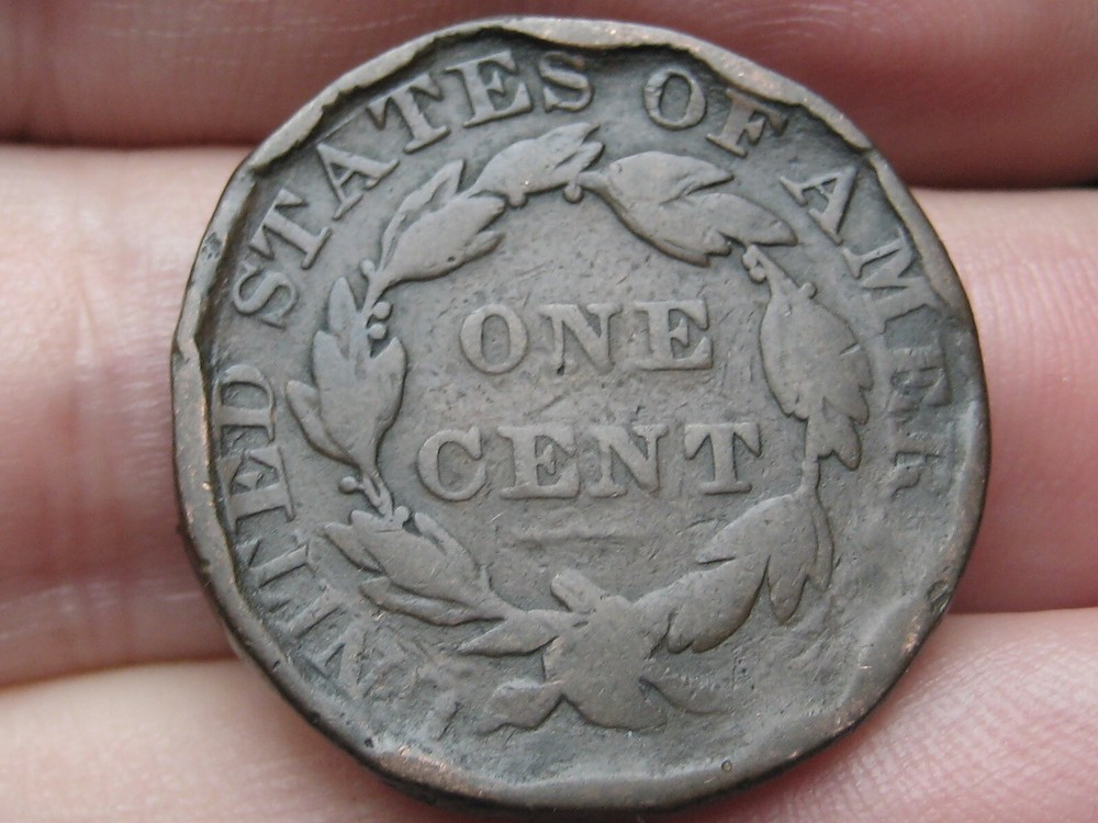 1830 Matron Head Large Cent Penny- Large Letters, VG Details, Spooned?