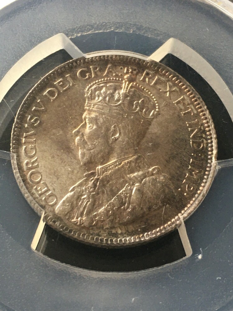 1919C Newfoundland, ¢25 Cent, PCGS Graded, **MS-63** #9490