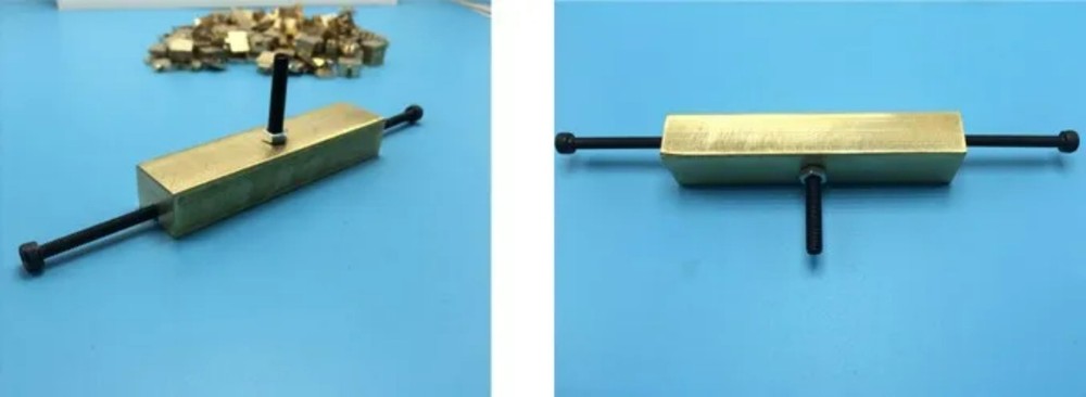 6mm Tall Copper Brass Alphabets Molds 52pcs Upper + Lower Case + Clamp Holder