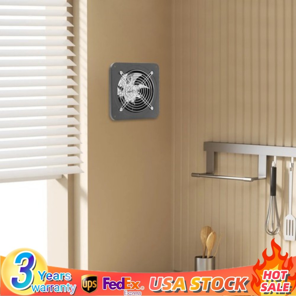 6" Exhaust Fan Ventilation Extractor Fan Wall-Mounted Square Blower