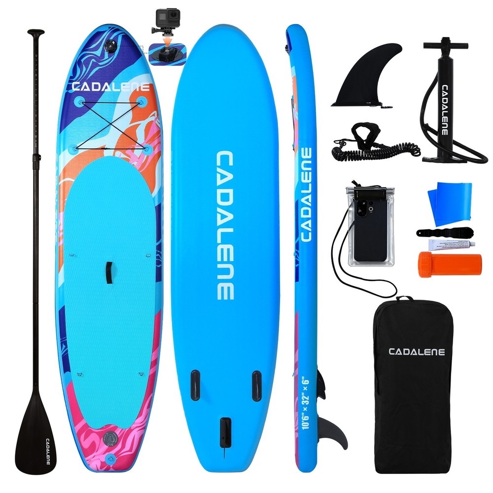 10'6" Inflatable Stand up Paddle Board with Complete Accessories & Camera Mount