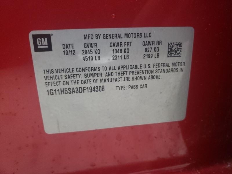 MALIBU 2013 High Mounted Stop Light 621762