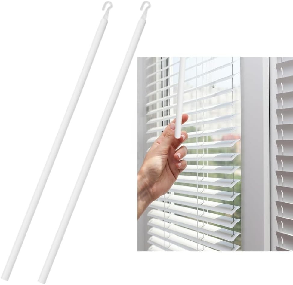 2 Pack 24 Inch Detachable Blind Wands Replacement with Hook Handle