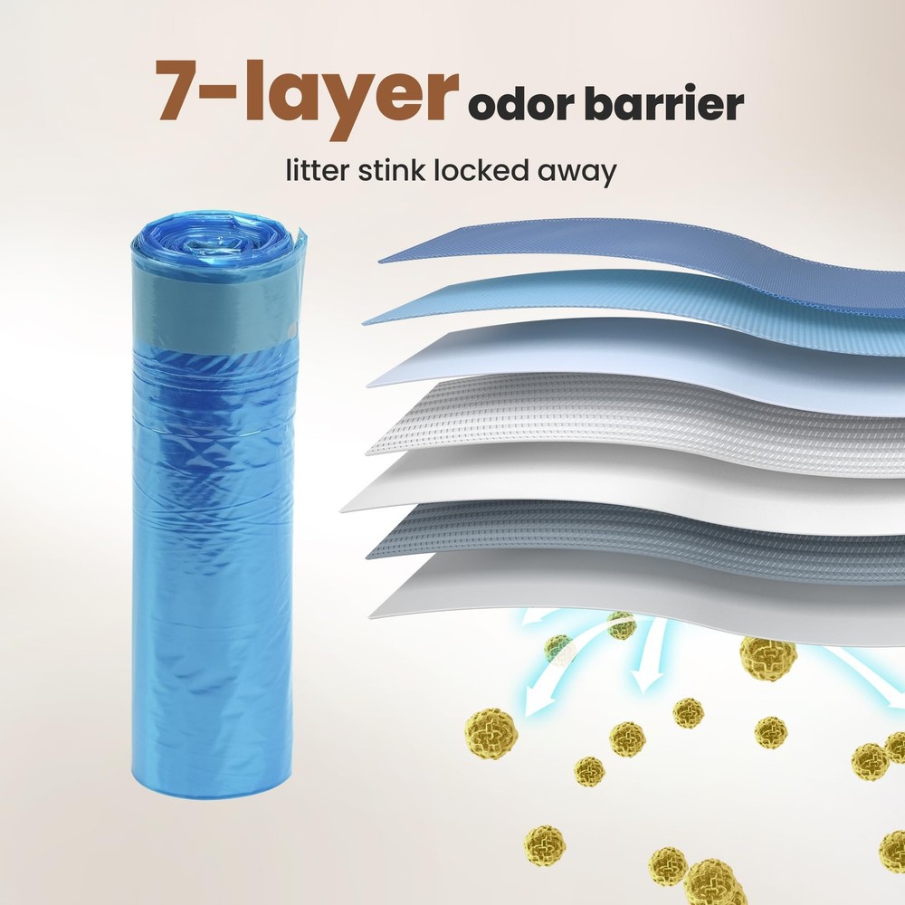 Cat Litter Box Waste Disposal System for Odor Control Cat Litter Trash Can | ...