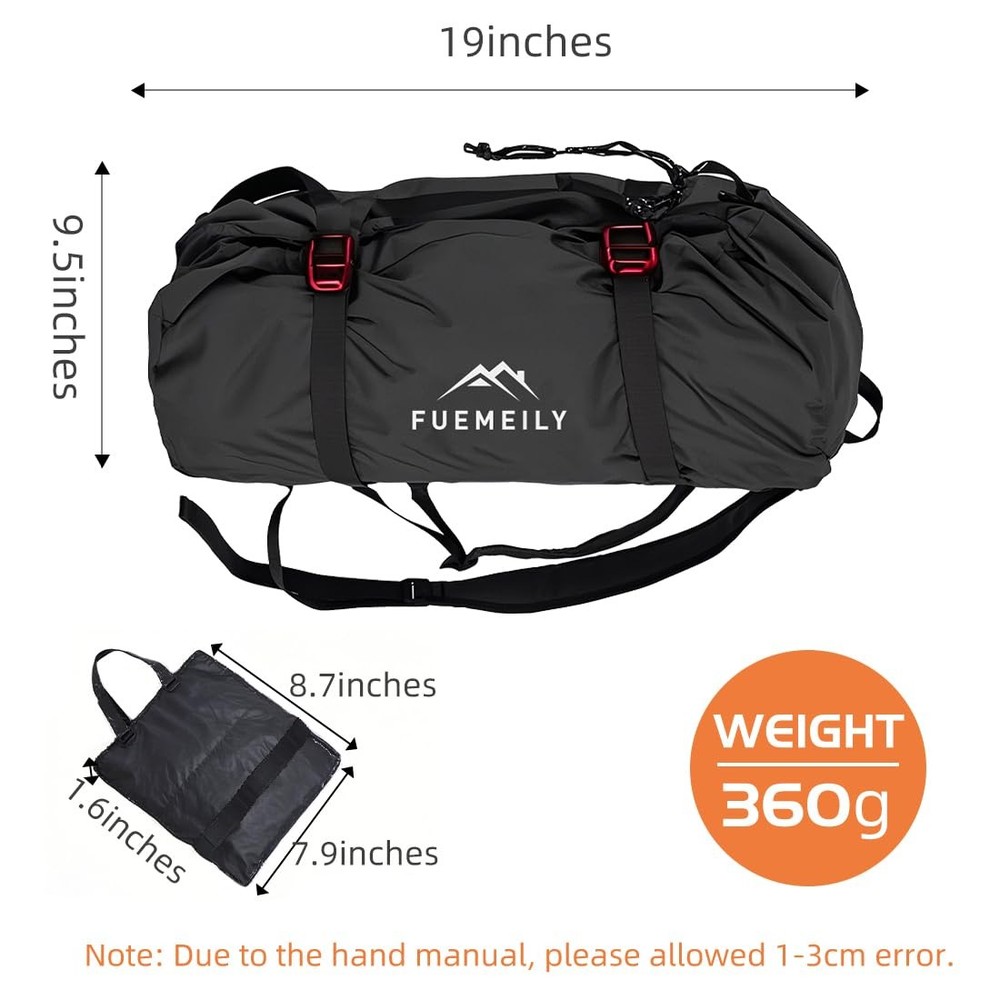 Rock Climbing Rope Bag, Large Capacity Folding Storage Backpack with