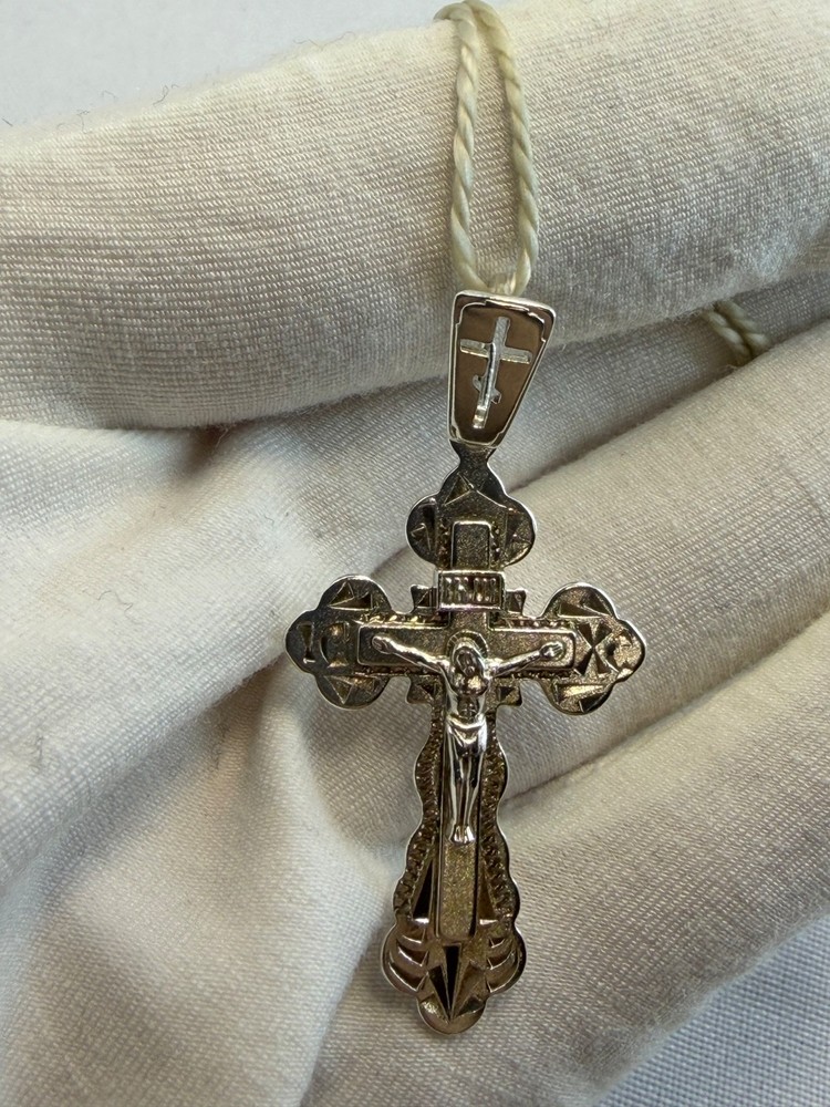 925 Sterling Silver Orthodox Cross 2.8g Style Save & Protect
