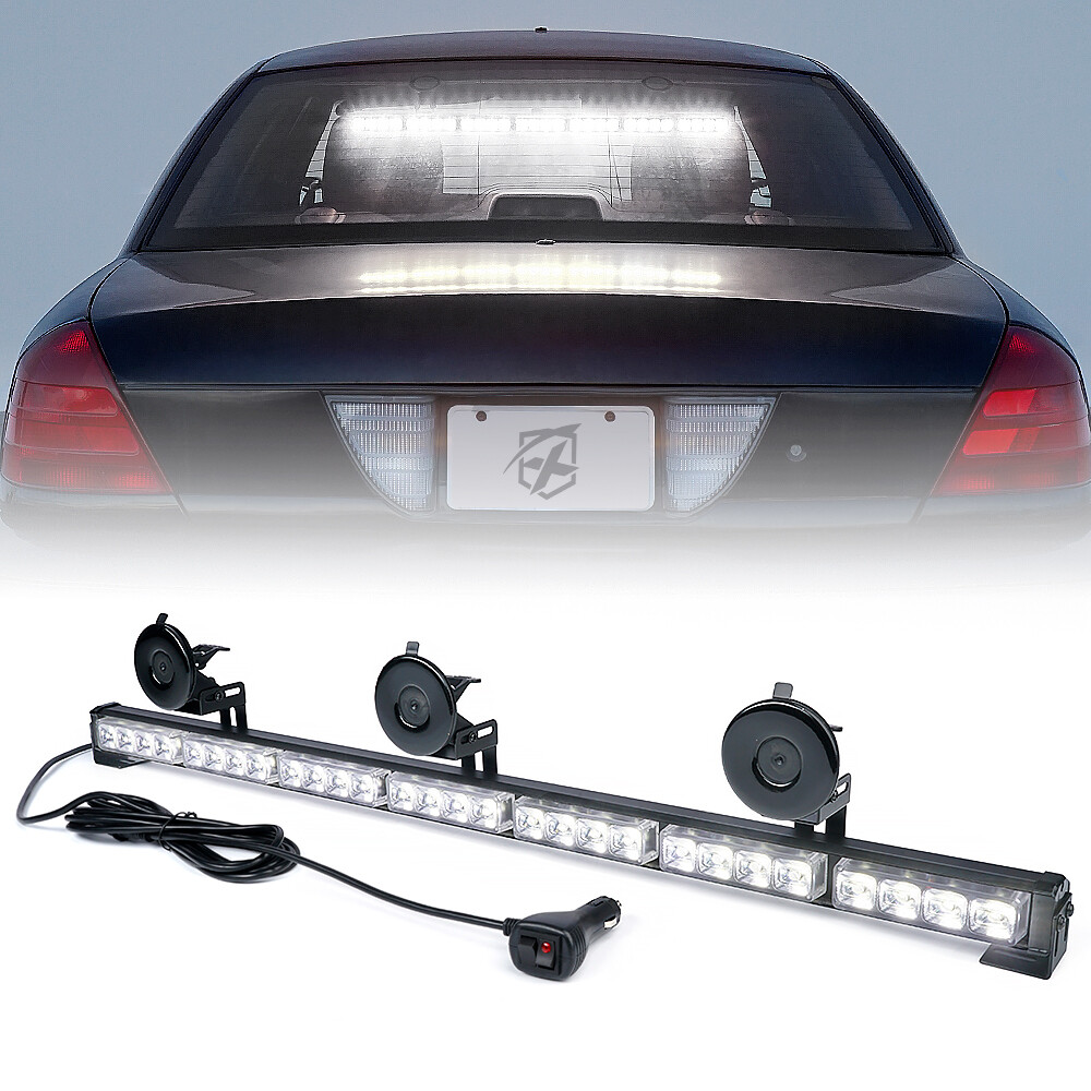 31" LED Emergency Warning Windshield Traffic Advisor Strobe Light Bar Flashing