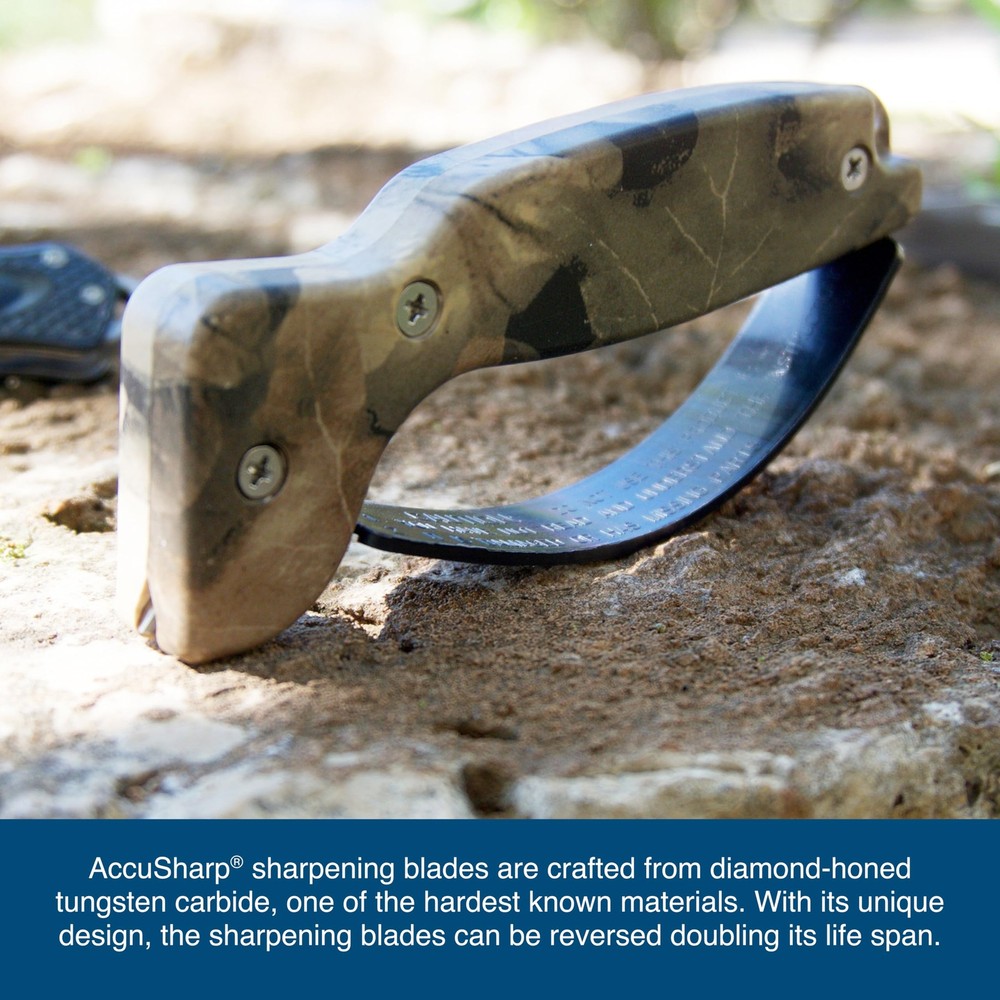 AccuSharp Camo Knife Sharpener Quick Safe Easy Edge Restoration Tool
