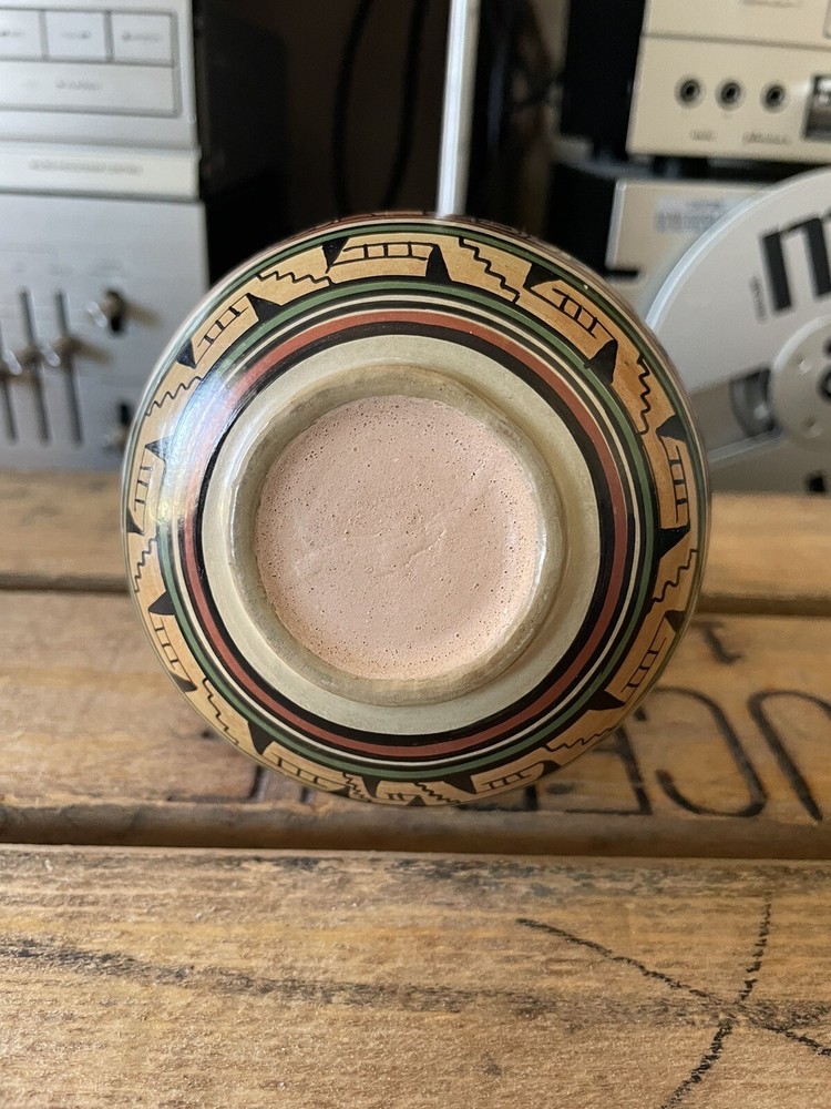 Vintage Mini Cusco Peruvian Pottery Vase Or Jug With Face
