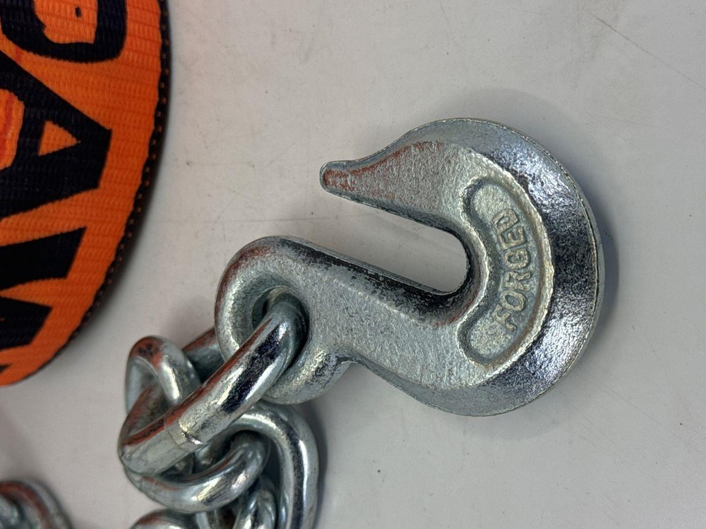 4"X27' Heavy Duty Winch Strap with Chain Hook 4 Pack