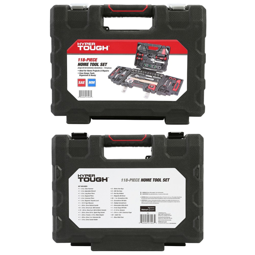 118-Piece Tool Set for Home Repairs home Workshop Hand Tools, Model 7003