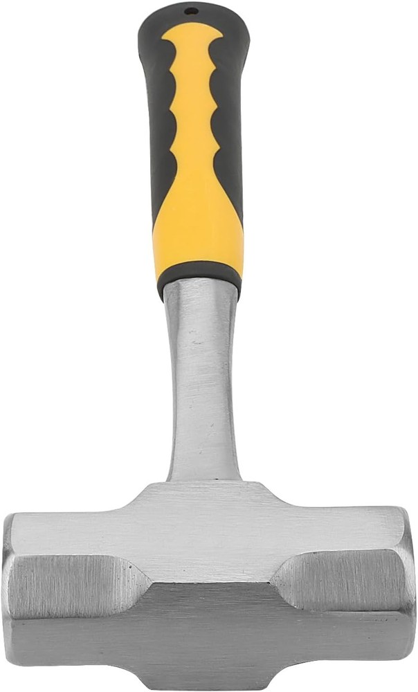 2 Pack 4lb Small Sledge Hammer, Club Hammer Medium, Silver, Black, Yellow