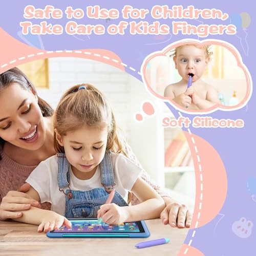 Stylus Pens for Kids, 2 Pack Kid-Friendly Tablet Pen with Tethers Work for
