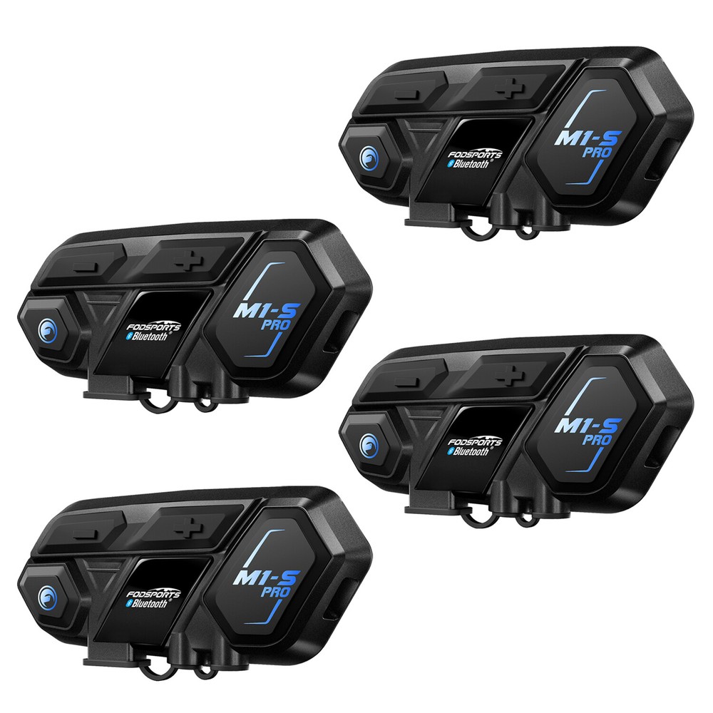 M1-S Pro 2000M Motorcycle Intercom Helmet Bluetooth Headset 8 Riders Interphone