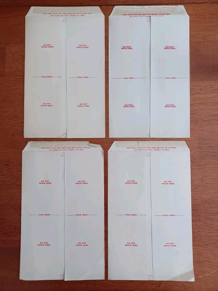 4 1942 WWII V-Mail Unused Letter Sheet Envelope Never Used
