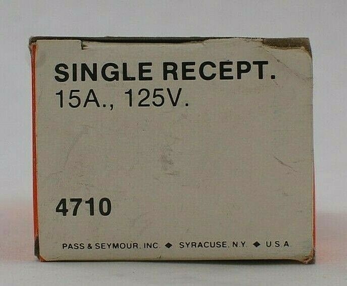 Pass & Seymour 4710 Single Receptacle (Black)