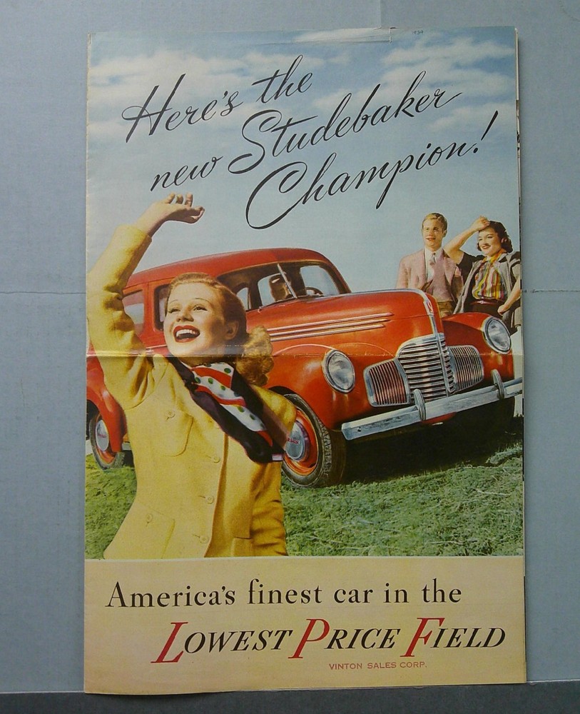 1939 Studebaker Champion Sales Catalog