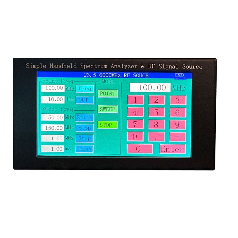 ZQ6 6G Simple Spectrum Analyzer & Tracking Generator & Signal Source 4.3" Touch