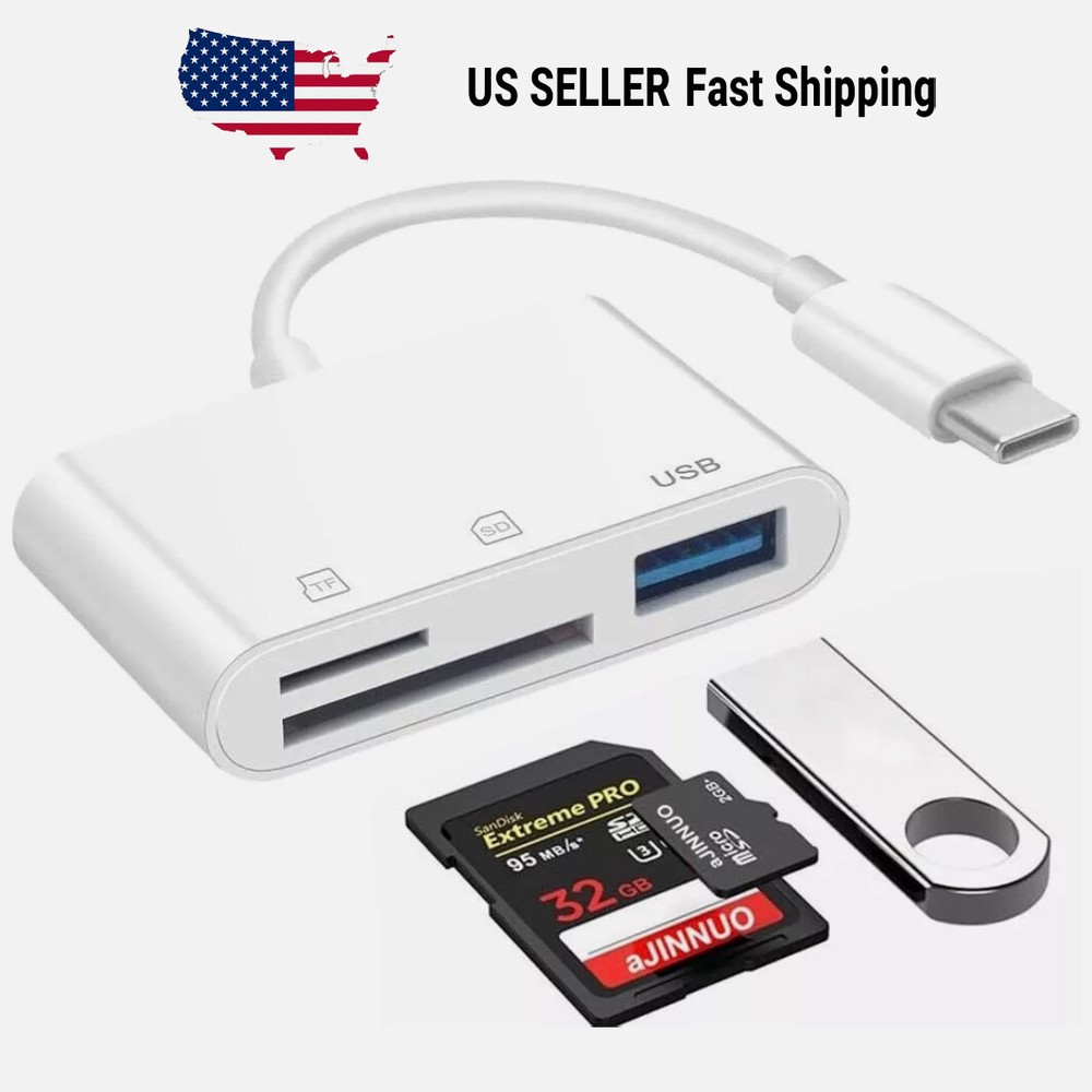 USB-C To SD Card Reader Adapter Type-C For iPad Macbook Pro Air/iPhone17/Samsung