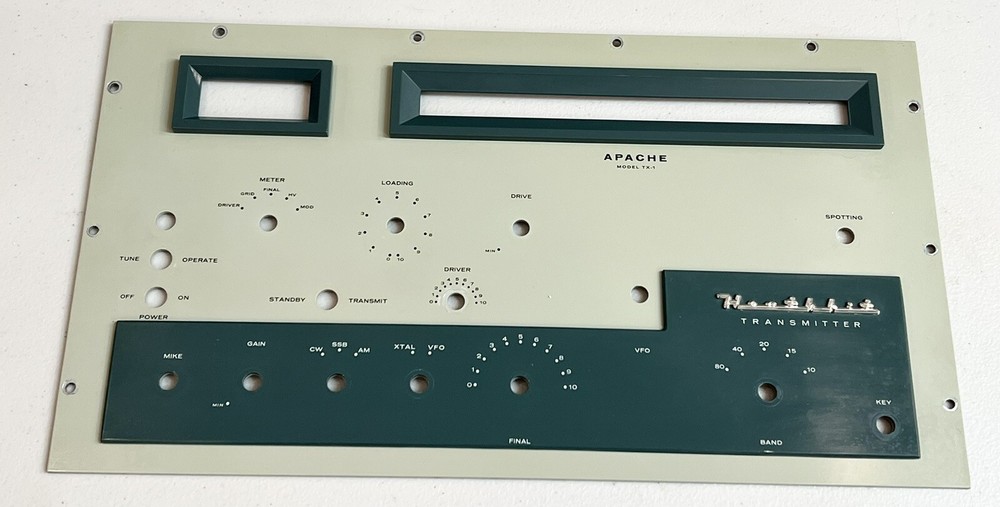 Vintage Heathkit Apache TX-1 Faceplate Great Condition