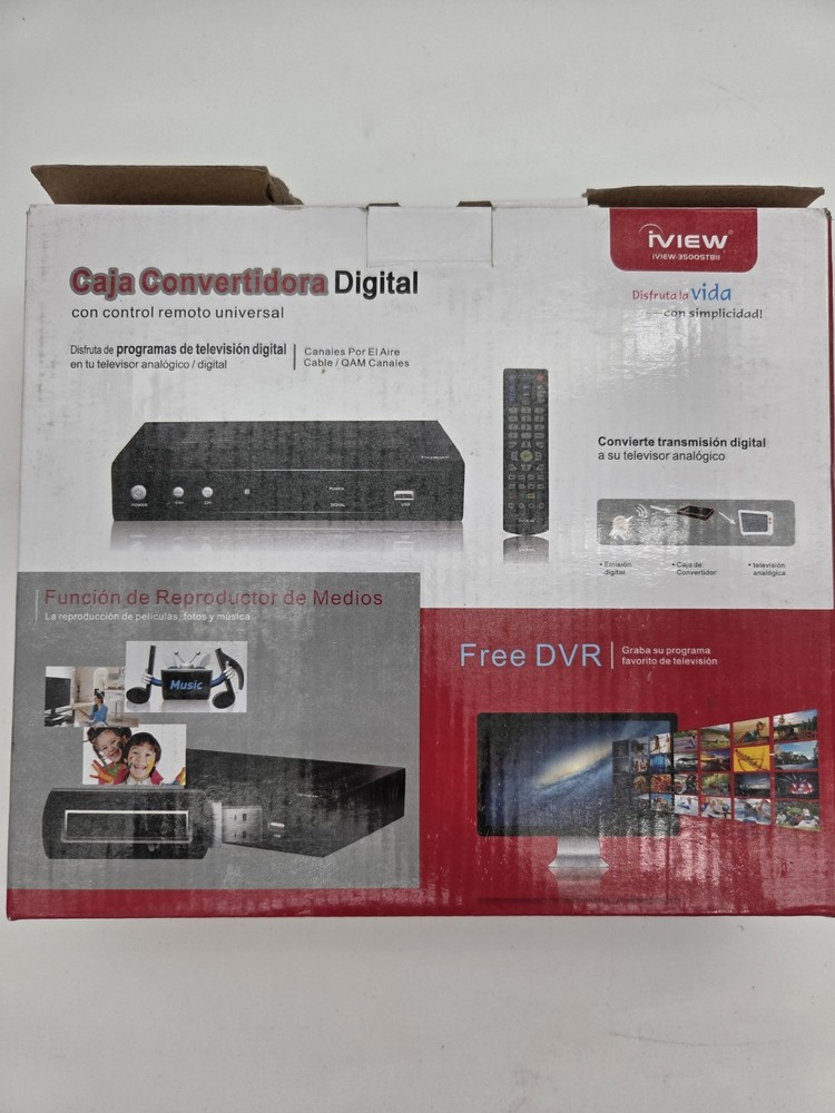 iView Digital 3500STBll Digital Converter Box w/ Remote Control