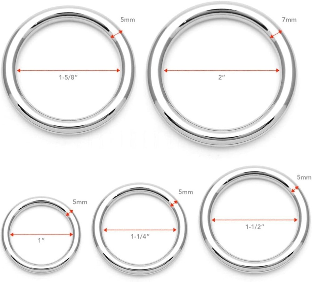 Welded O-Ring Loop Buckle for Bag, Collar, Leather Craft