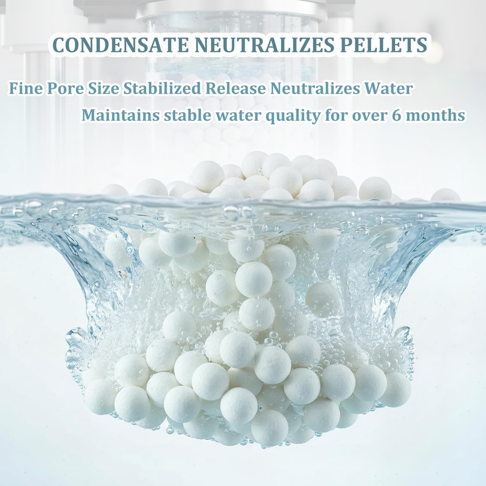 Condensate Neutralizer, 3.3 Lbs Condensate Neutralizer Refill Media Pellets 7...