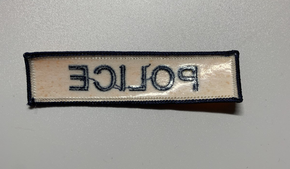 POLICE Rectangular Patch Tab (approx 1"x4") - Unknown State/Agency - FREE SHIP