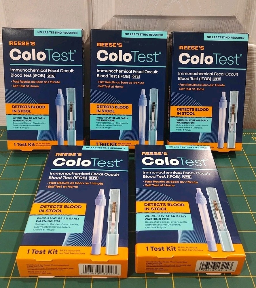 5 boxes - Reese’s ColoTest At-Home Colon Cancer Screening test