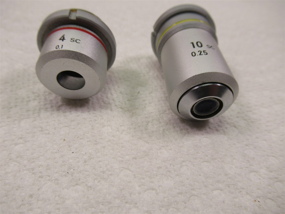 Nikon 10x and 4x Microscope Objective Lenses for Model SC