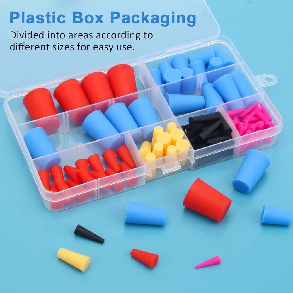 40/110 Pc Silicone Rubber Tapered Plug High Temperature Resistant Assortment Kit
