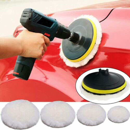 Soft Wool Felt Polishing Pad Hook & Loop Disc Wool Wheel Buffing for Car 4"- 7"