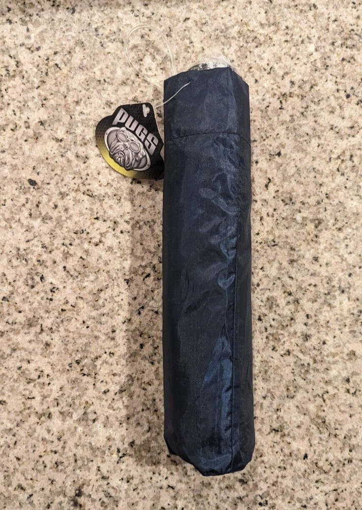 Solid uv Umbrella pugs blue