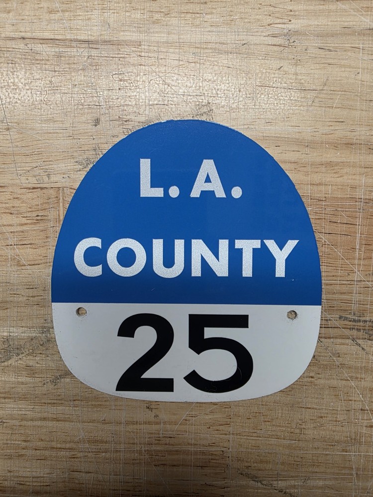 LA COUNTY 25 FIRE HELMET SHIELD