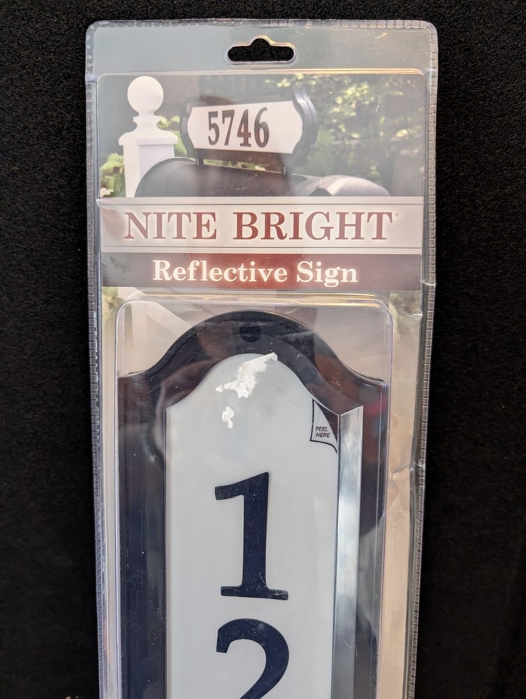 Night Bright Reflective Address Mailbox Sign New