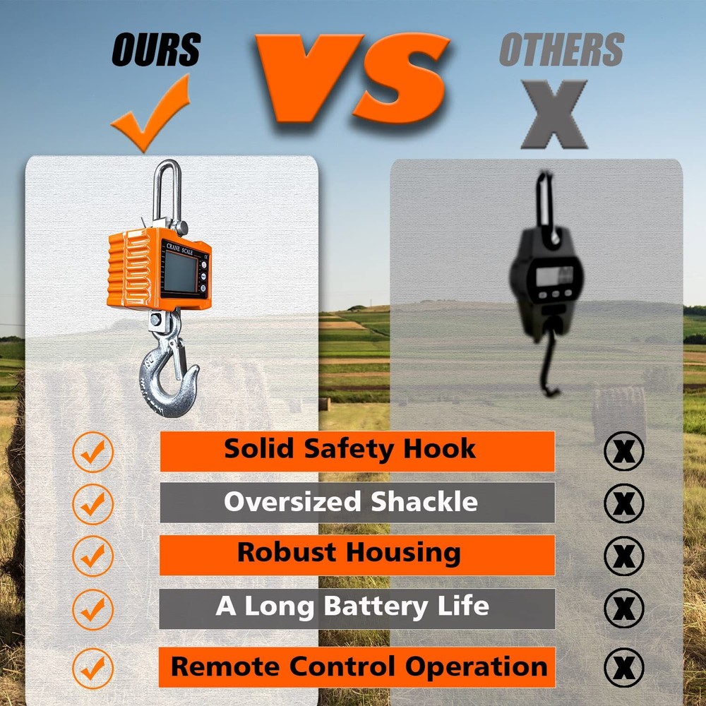Hanging Scales Digital Weight, 2000LBS Crane Scale with Remote Control
