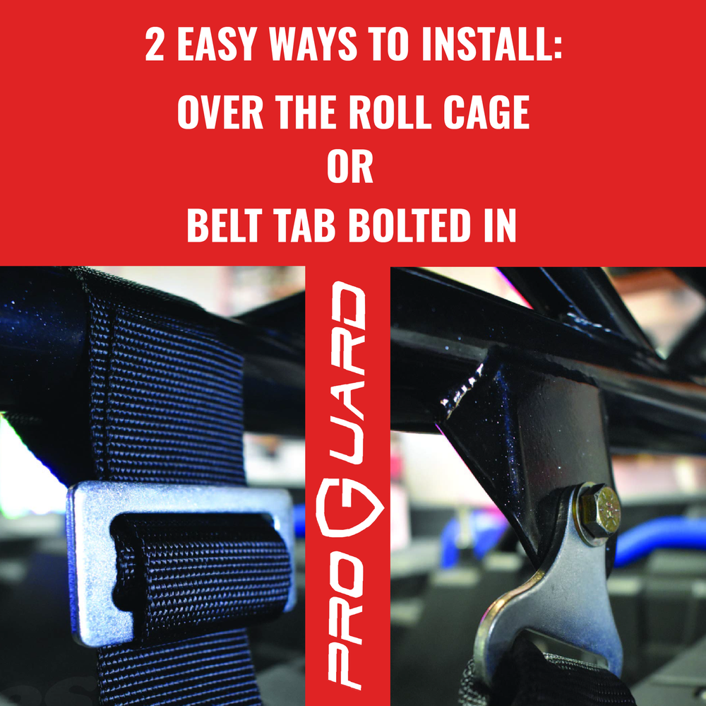 ProGuard Red 4 Point Harness 2" Straps Universal UTV Off-Road Harness 2 Pack