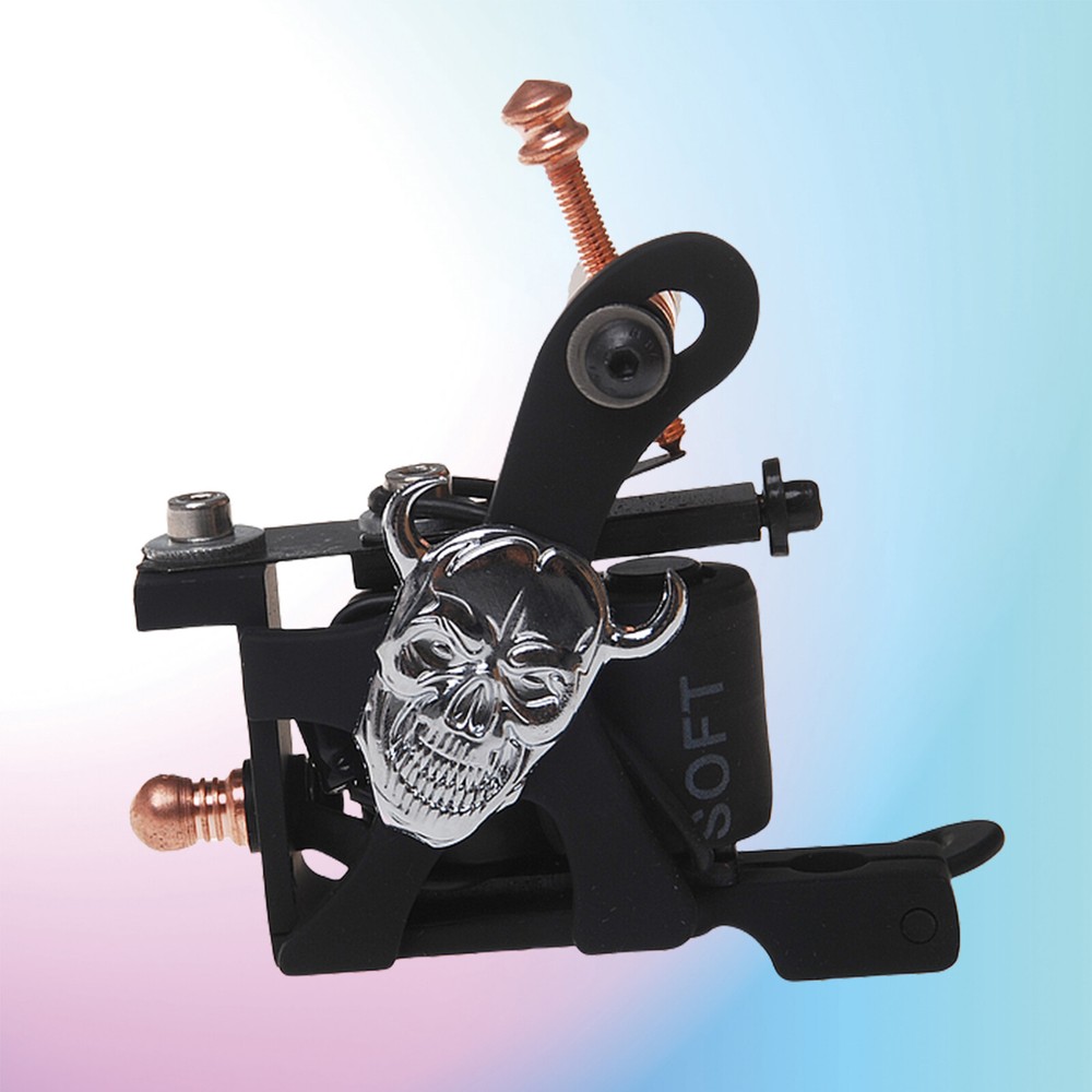 Coil Tattoo Machine Cast Iron Frame for Beginner 10 Wrap Liner 404-G