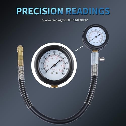 1000psi Diesel Direct & Indirect Engine Compression Pressure Tester Gauge