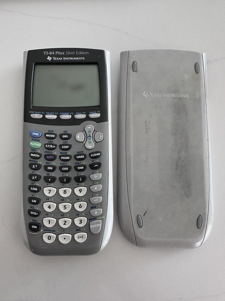 Texas Instruments TI-84 Plus Silver Edition Graphing Calculator With Cover