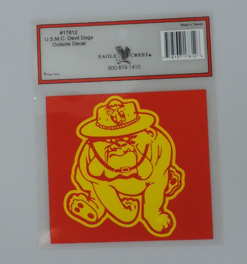 MARINE CORPS DEVIL DOGS OUTSIDE DECAL~STYLE # 17812