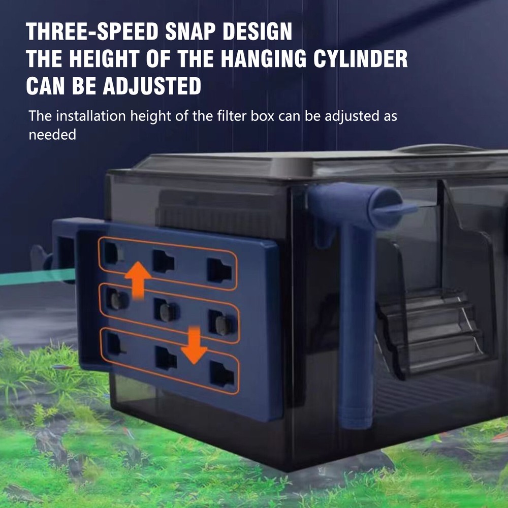 Aquarium Fish Tank Filter with Waterfall Oxygenation Suitable Multi Layer Filter