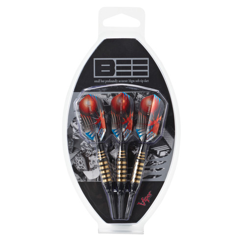 VIPER SOFT TIP DARTS MINIATURE SMALL SET 16 GRAM ATOMIC BEE BLACK