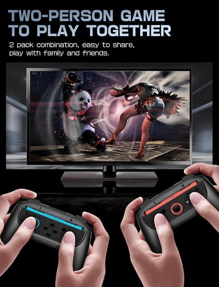 For Nintendo Switch 2 Dockable Grip Case +HD Screen +Carrying Case +JoyCon Case