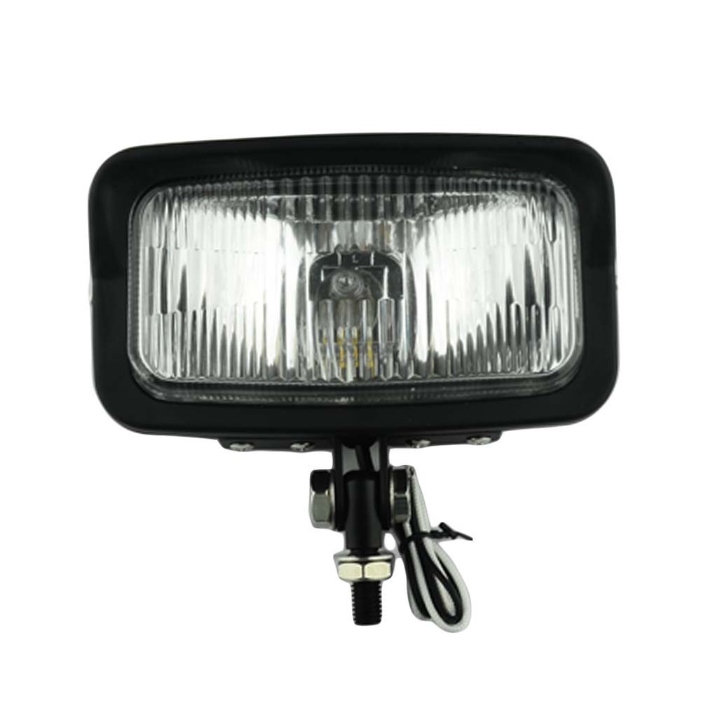 Retro Motorcycle Headlight Black Rectangle Lamp Custom For Harley Cafe Racer
