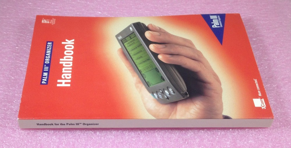 PALM III ORGANIZER HANDBOOK + GRAFFITI REFERENCE CARD + SUPPORT INFO - FROM 1998