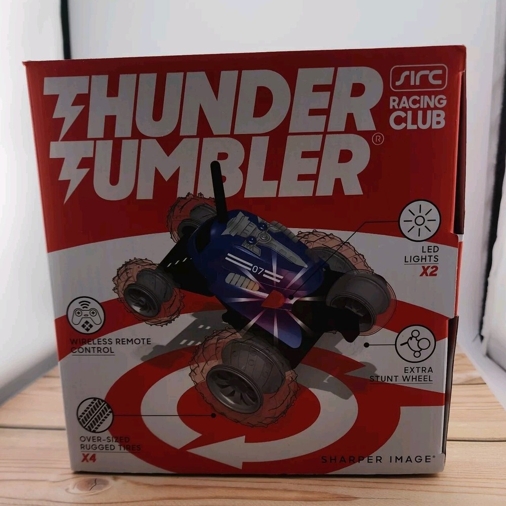 Sharper Image Thunder Tumbler Remote Control 360 Spinning Car, Red